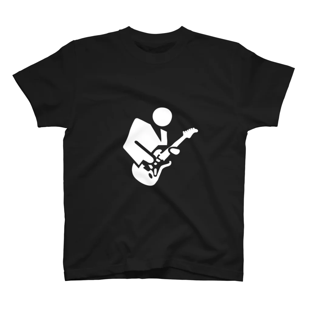 きゃめのエレキギター演奏ピクトさん（白） スタンダードTシャツ