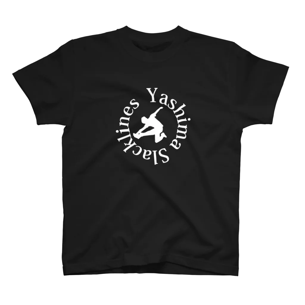 YASHIMA-SLACKLINESのYSロゴ-ホワイト Regular Fit T-Shirt