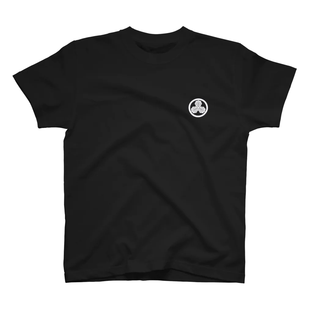 hyperbolicの家紋Tシャツ 丸に三ツ柏【まるにみつかしわ】 Regular Fit T-Shirt