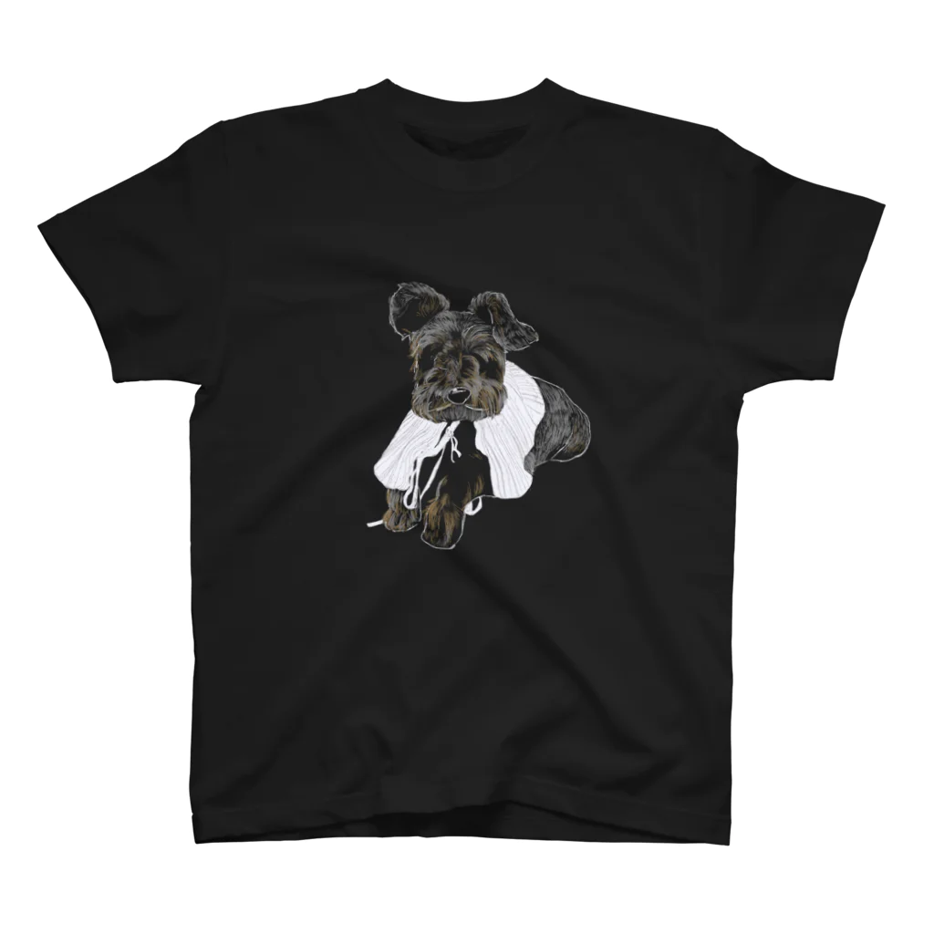 マドベノケシキの線画の犬Tシャツ Regular Fit T-Shirt