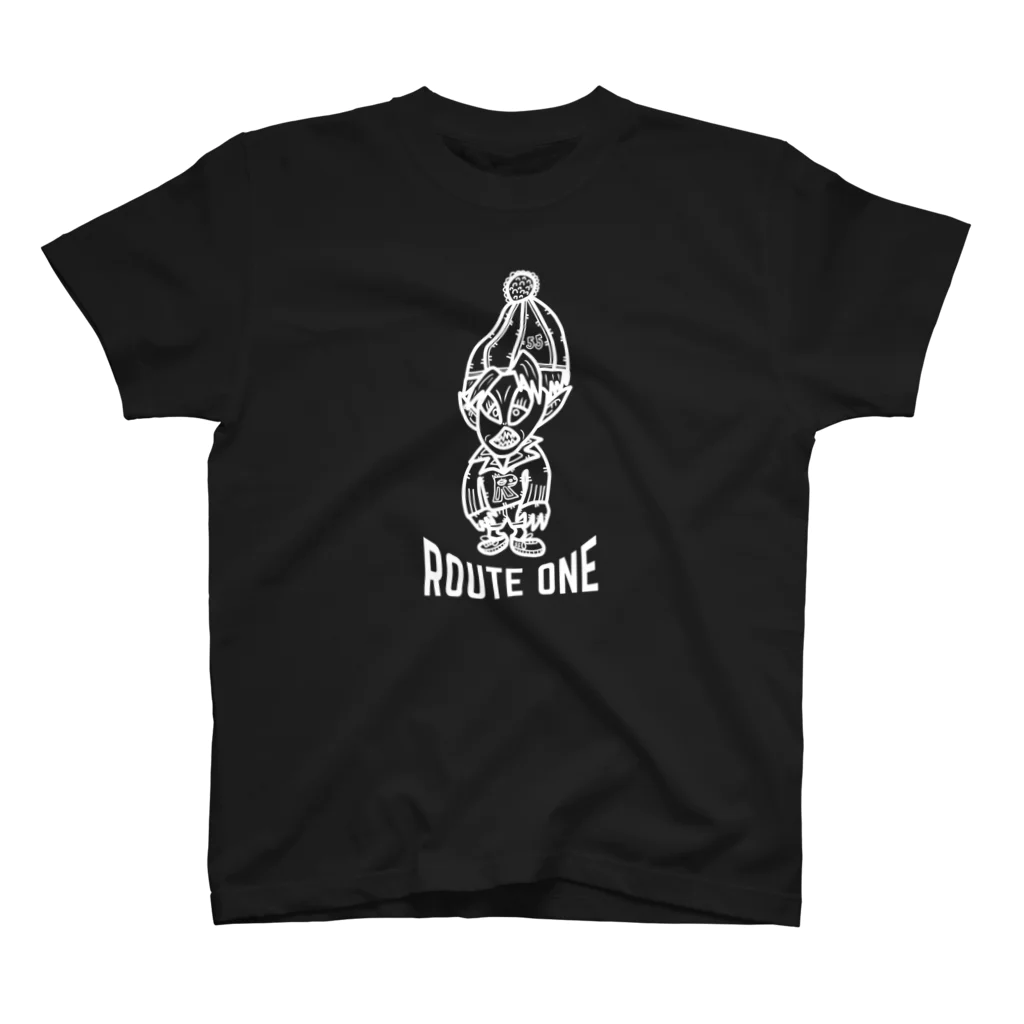 oekaki/ROUTE ONEのガキんちょ悪魔★ガーちゃん（モノクロ） スタンダードTシャツ