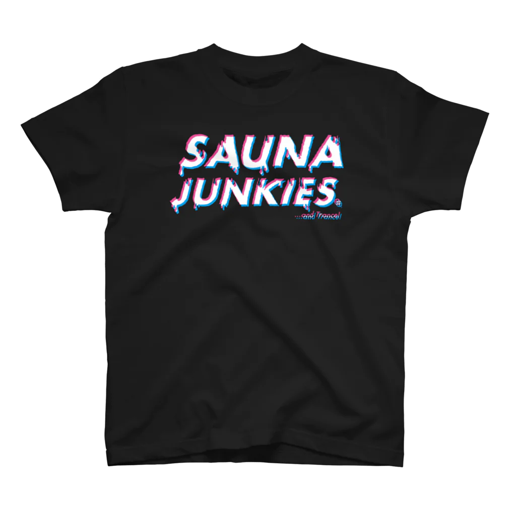 SAUNA JUNKIES | サウナジャンキーズのメルティー・ロゴ（トランスカラー/黒） スタンダードTシャツ