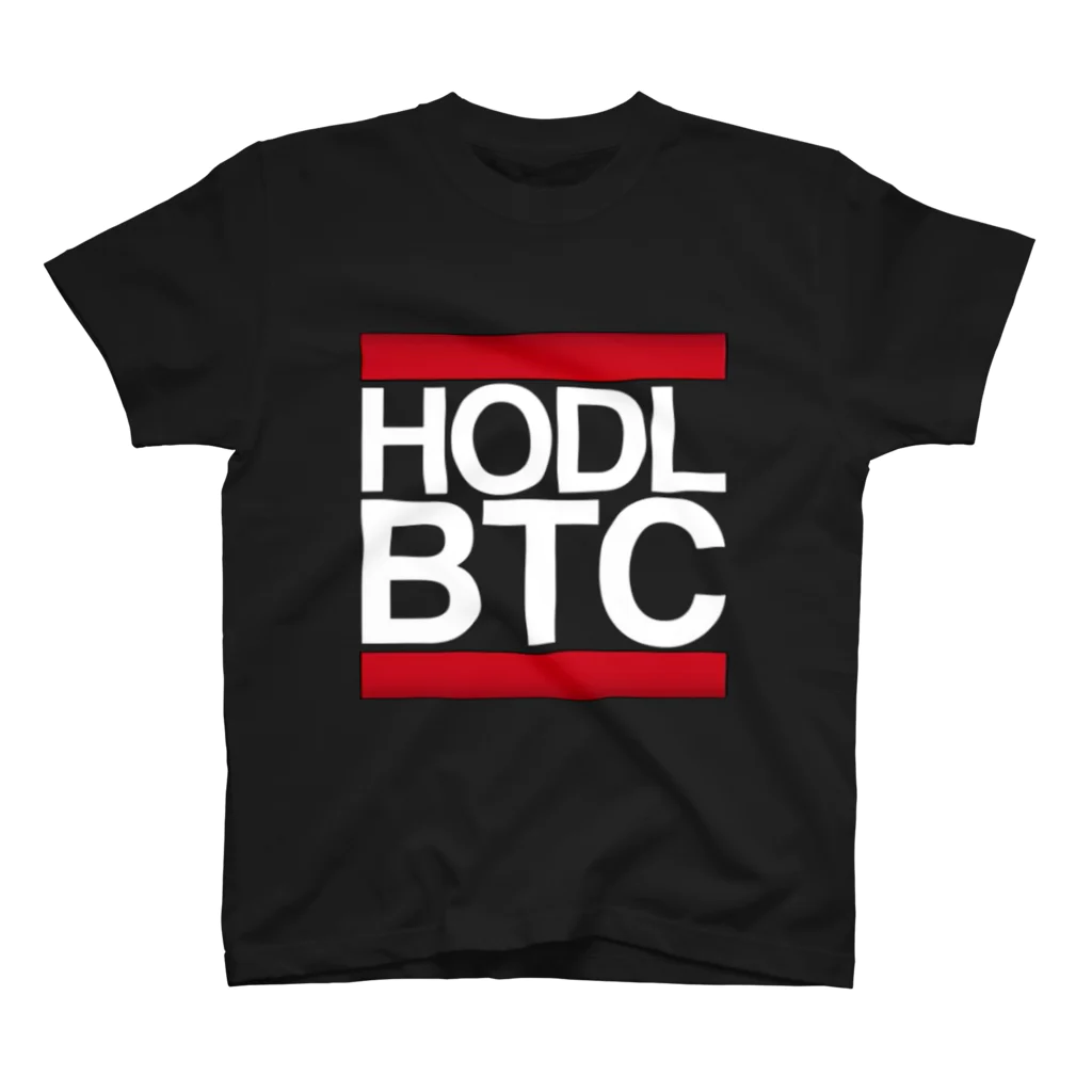 クリプト草グッツ専門店のHODL BTC Regular Fit T-Shirt