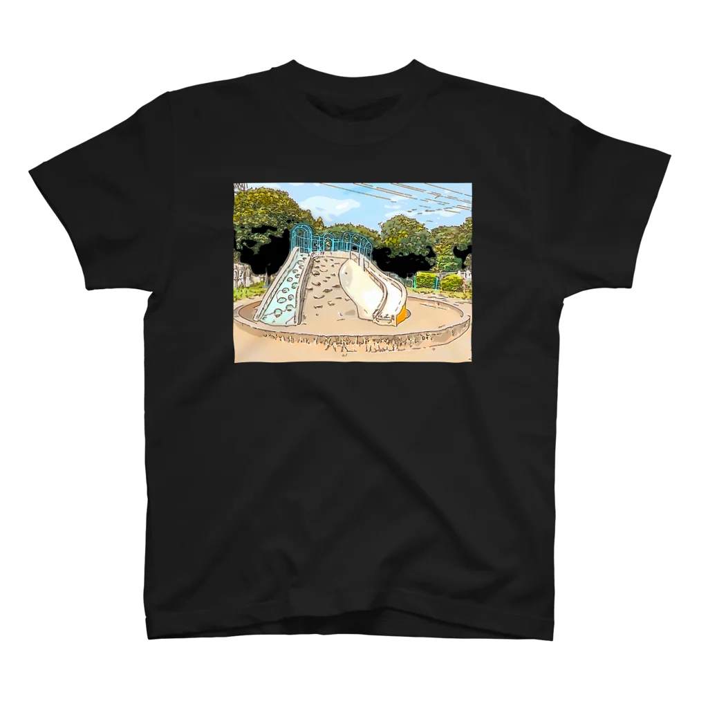 REST IN RECORDSの小さな公園 | 滑り台と砂場 Regular Fit T-Shirt