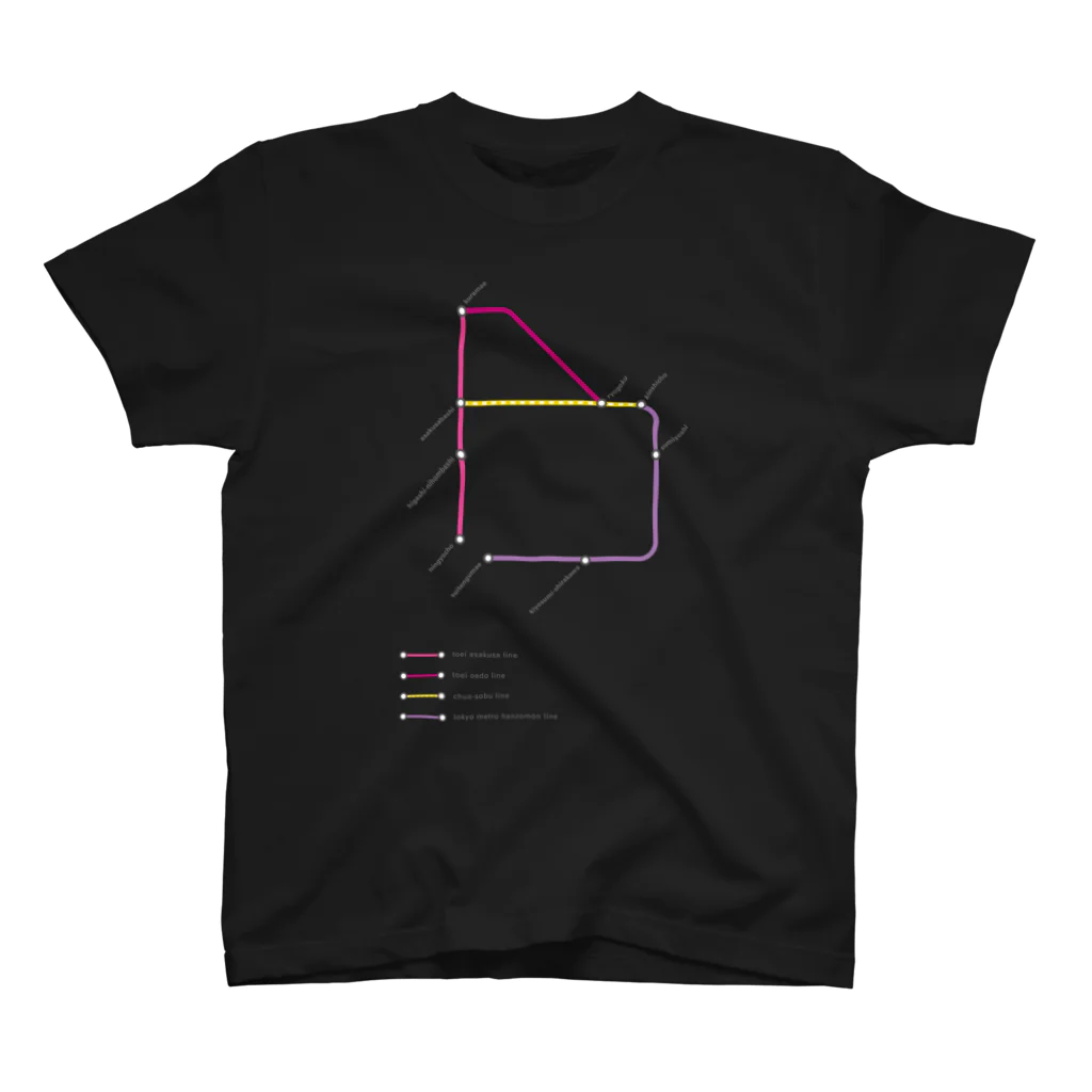 TOR DESIGNのRail Line Alphabet T-shirts 〈 B 〉 スタンダードTシャツ