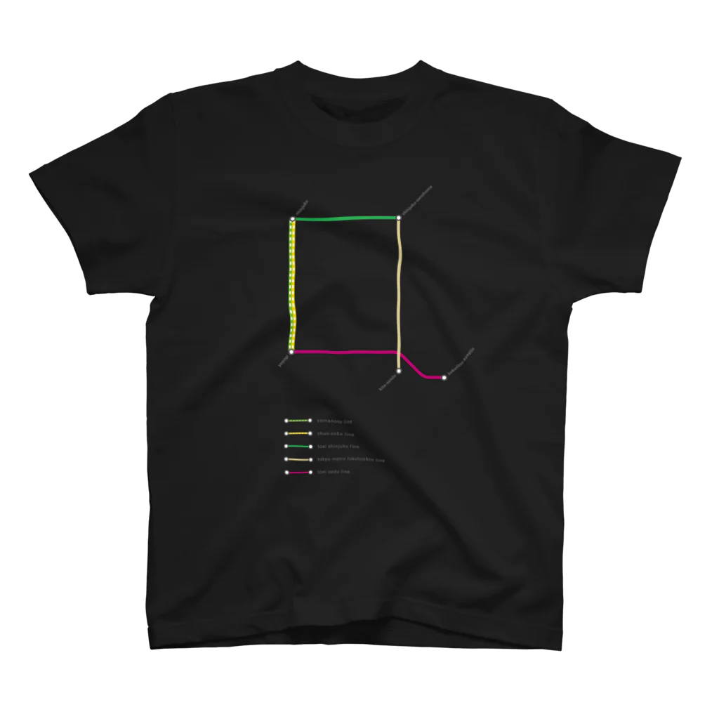 TOR DESIGNのRail Line Alphabet T-shirts 〈 Q 〉 スタンダードTシャツ