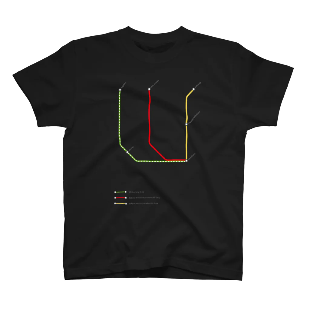 TOR DESIGNのRail Line Alphabet T-shirts 〈 W 〉 Regular Fit T-Shirt