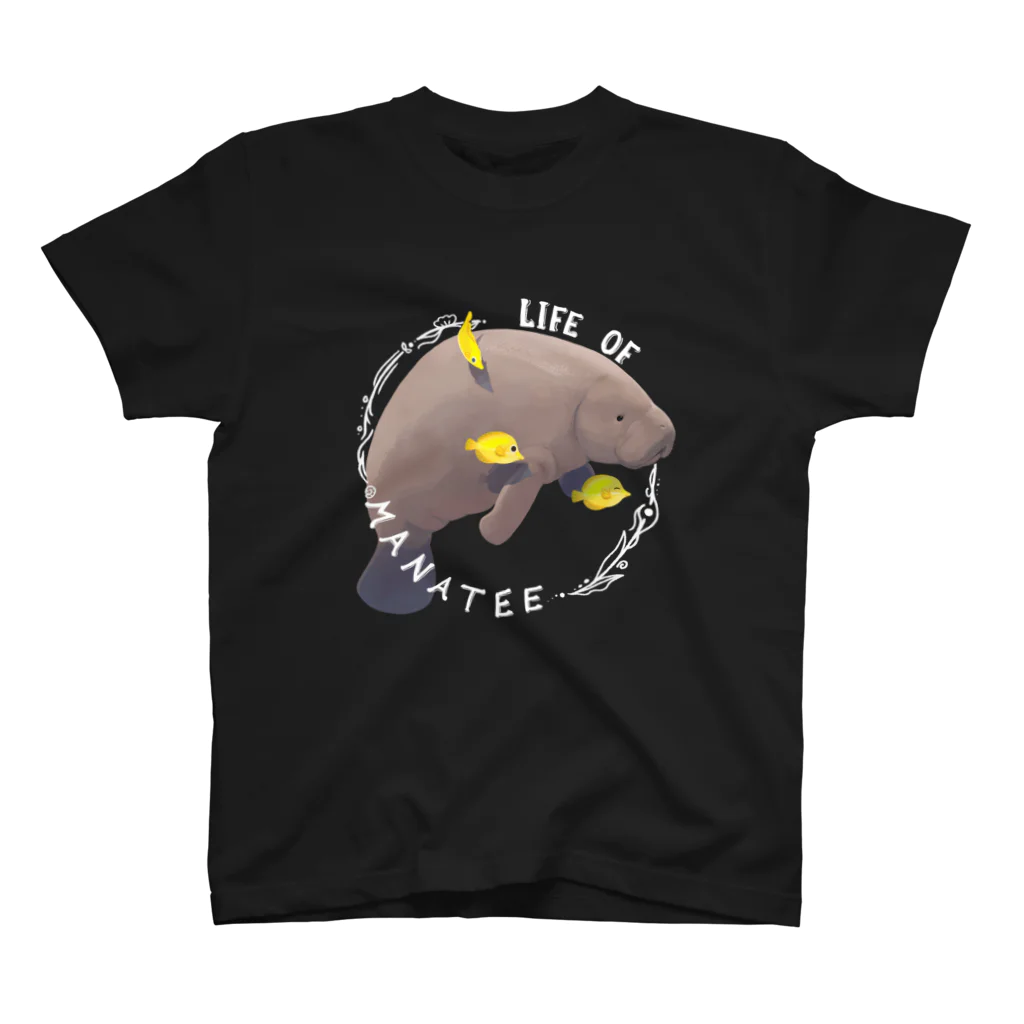 YouStoreのLife of Manatee ライフ・オブ・マナティー　：お魚と泳ぐ Regular Fit T-Shirt
