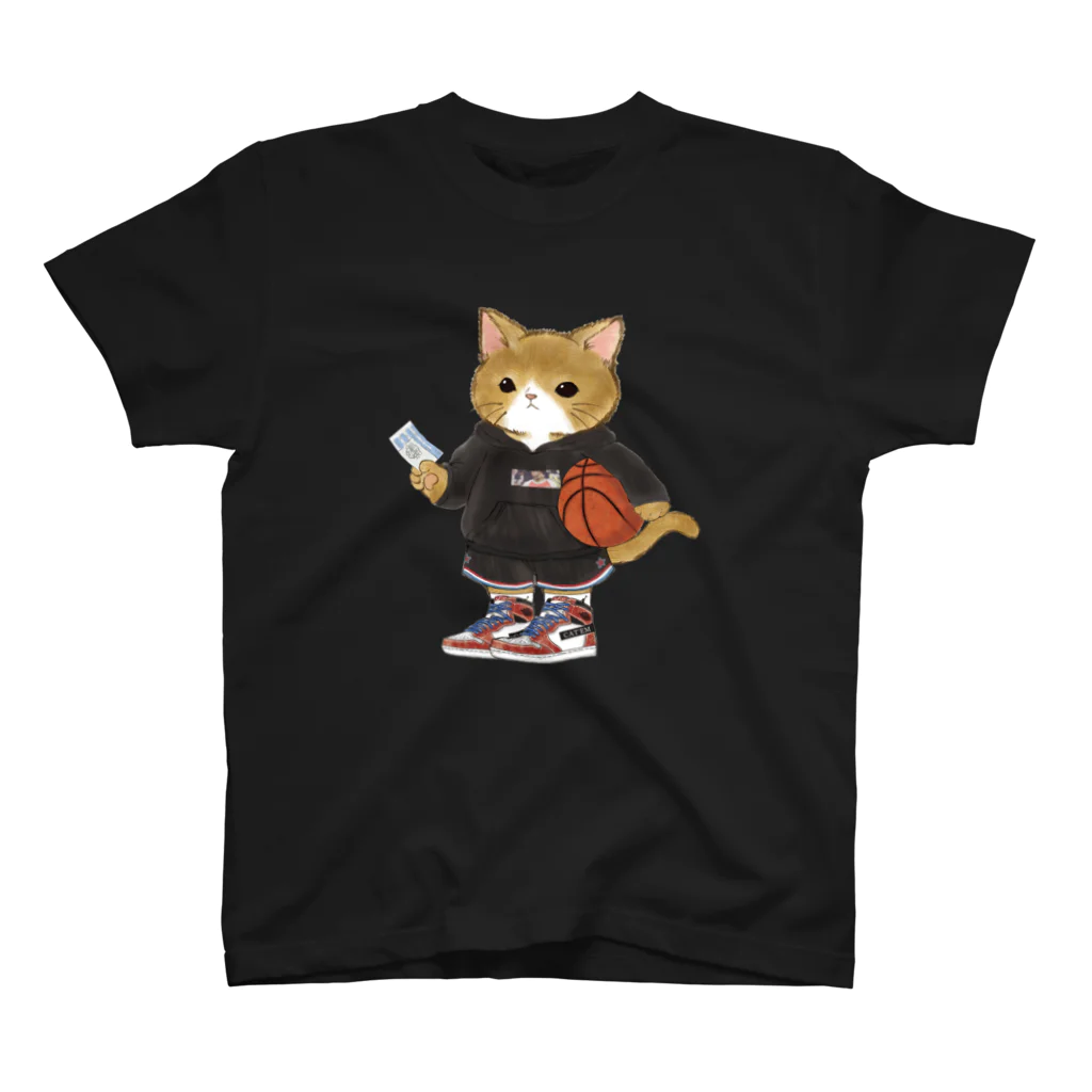 CAT'EM キャッテム　スニーカーを履いた猫のブランドのBASKE CAT　スニーカーを履いた猫のブランド スタンダードTシャツ