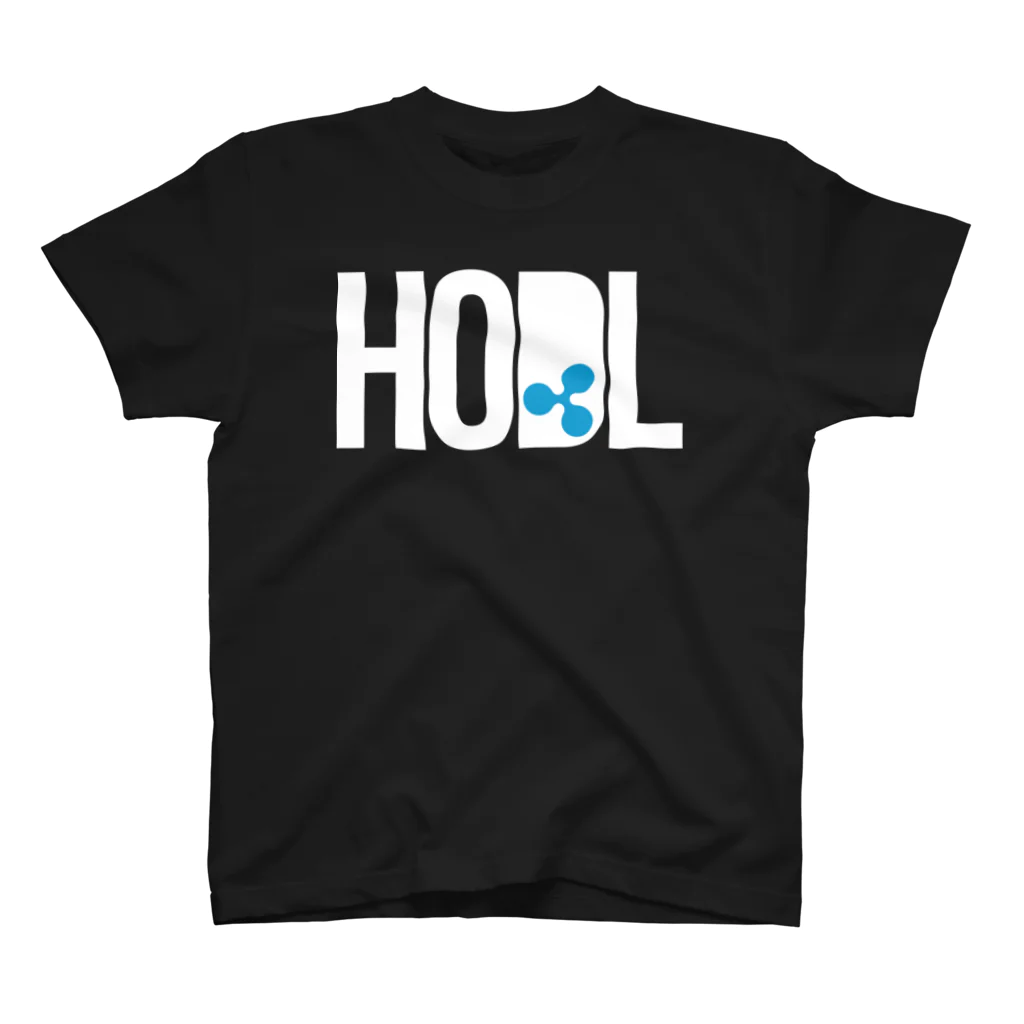 TROPiCALViBESのHODL XRP white font Regular Fit T-Shirt