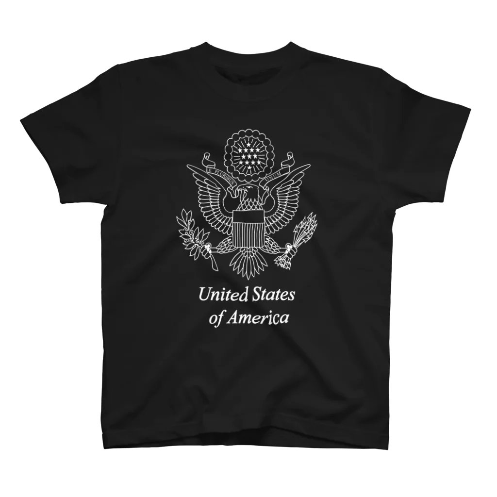 DRIPPEDのUnited States of America 白ロゴ スタンダードTシャツ