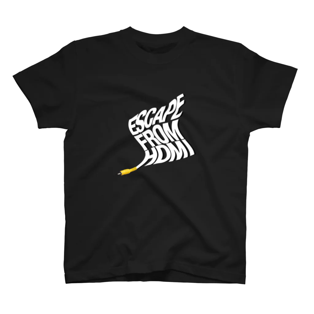 Brain Damage ClubのESCAPE FROM HDMI スタンダードTシャツ