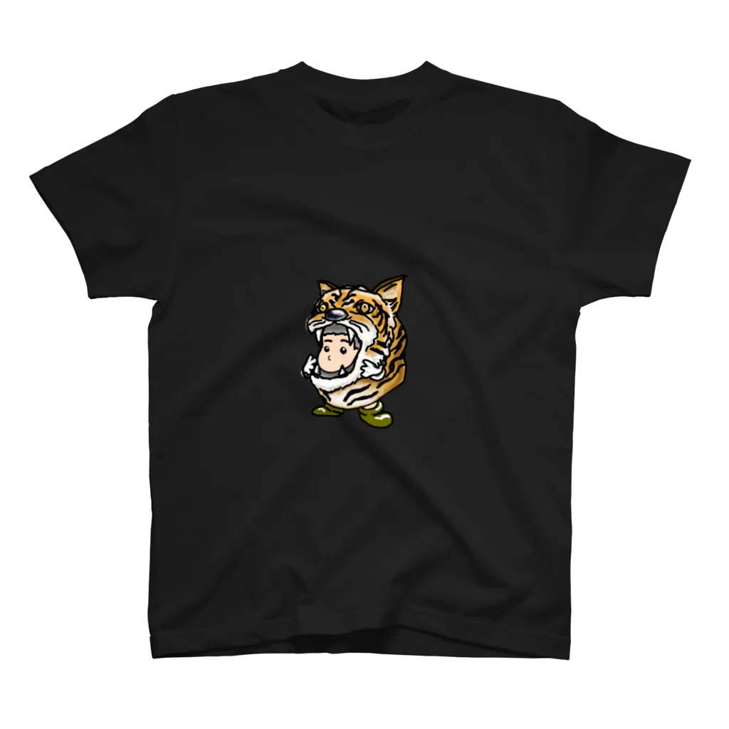 ガム坊主の公式グッズショップの被り小人シリーズ（タイガー） Regular Fit T-Shirt