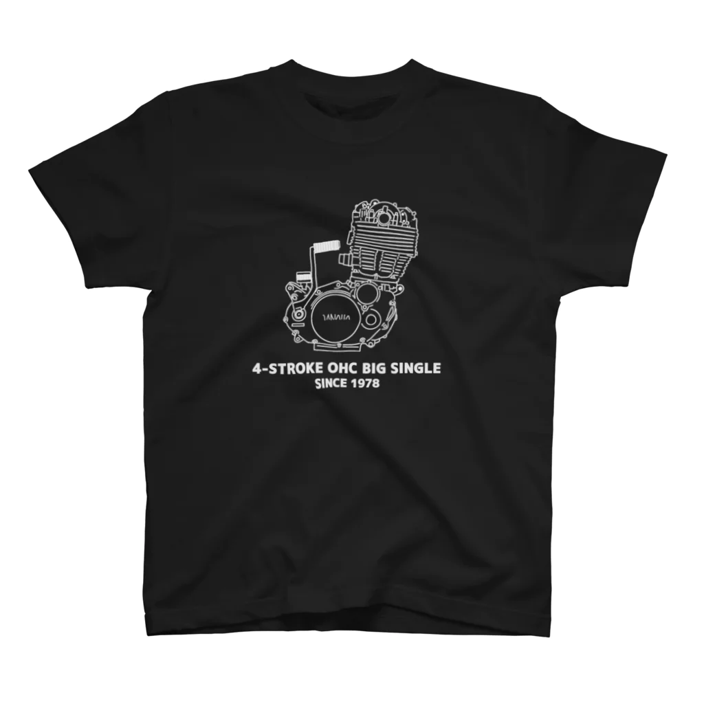 yano628のバイクエンジン白黒反転 Regular Fit T-Shirt