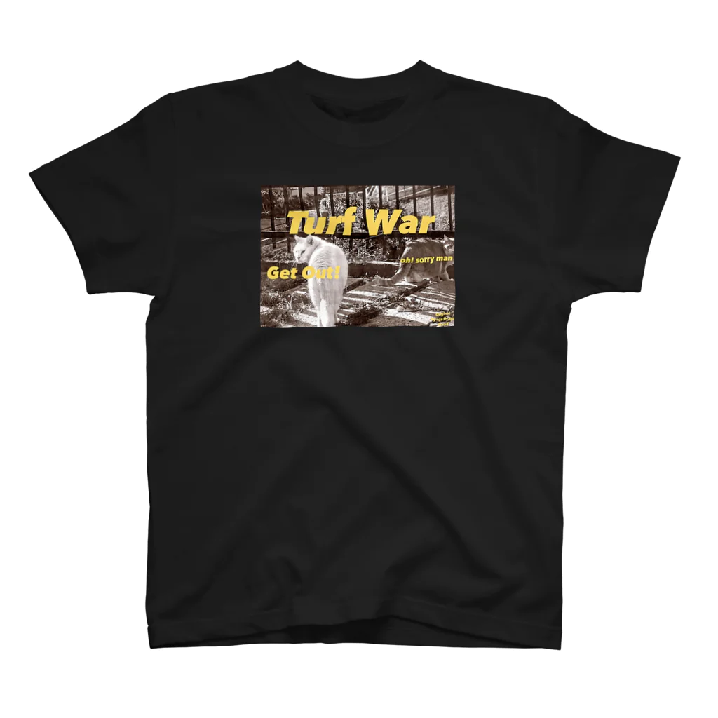 にゃがチューンのくま爺『Get out!!』Turf War Regular Fit T-Shirt