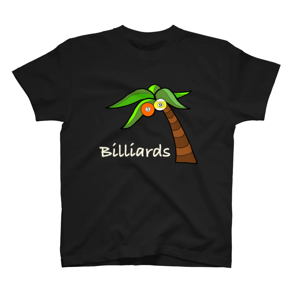 LOCO.AYAの【黒地、濃い生地用】billiards⑤⑨ビリヤード デザイン Regular Fit T-Shirt