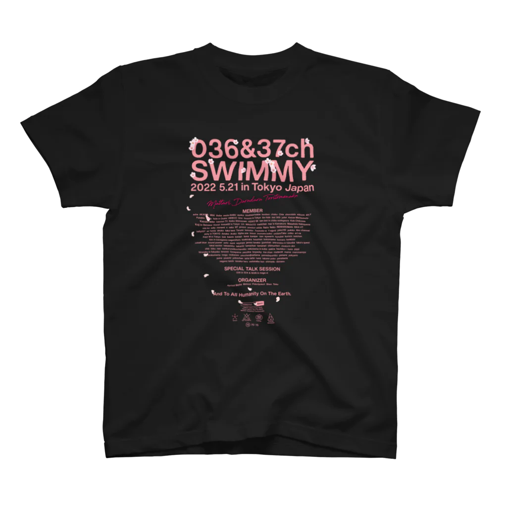 036&37ch SWIMMYのYOZAKURA スタンダードTシャツ