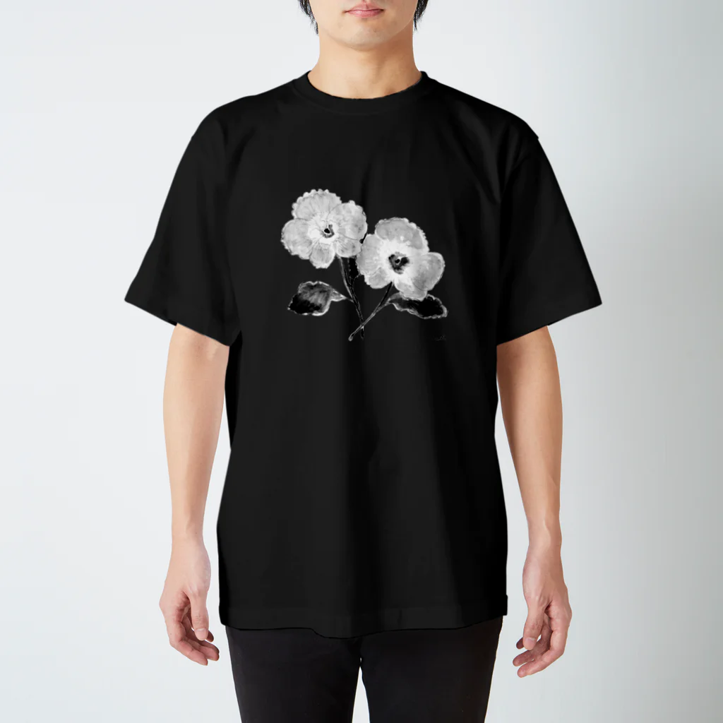 MAKIのパンジー（モノクロ） Regular Fit T-Shirt