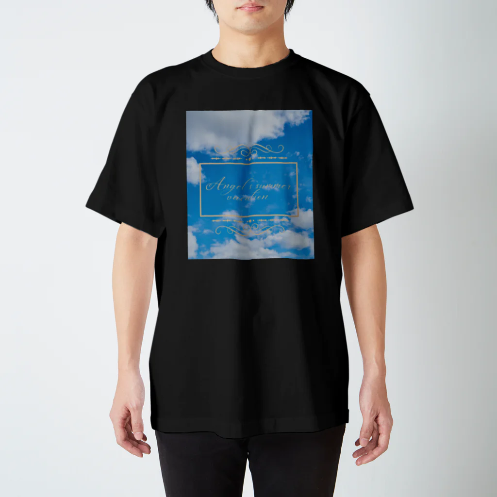 ゆにねこ惑星のପ天使の夏休みଓ青空旅行(濃) スタンダードTシャツ