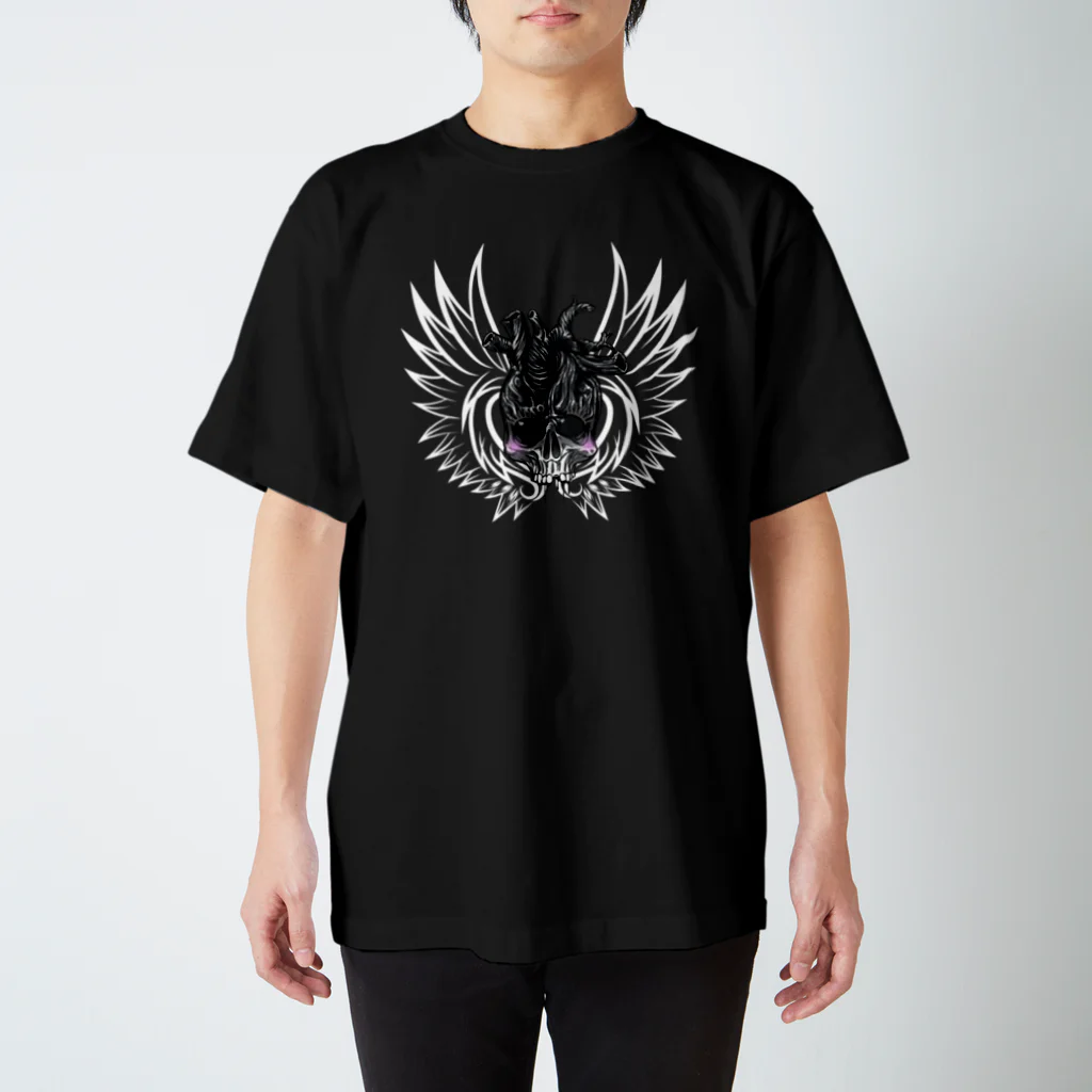 yuki-tsubakiのつけまドクロAngel Regular Fit T-Shirt