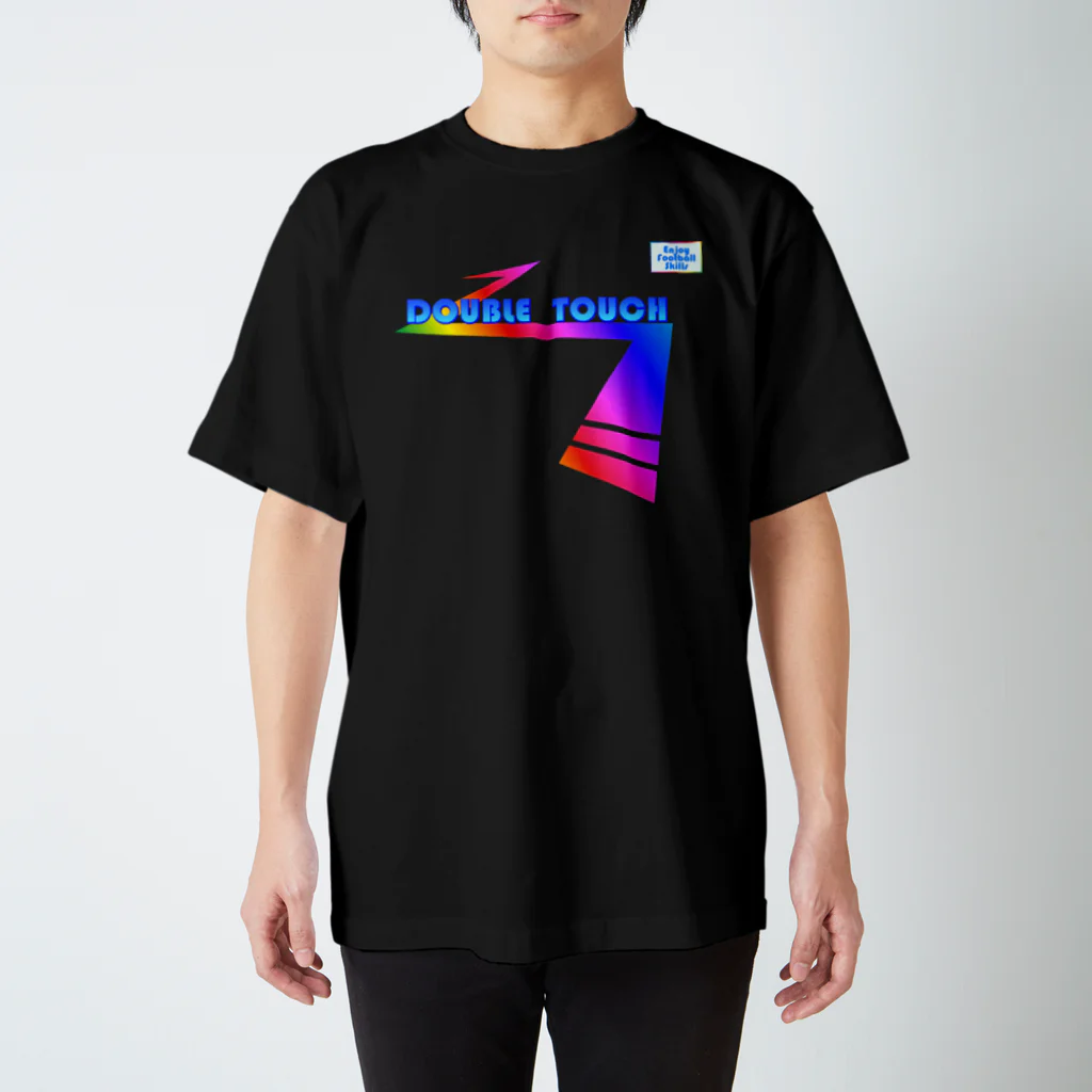 ドリブルTシャツのD-StudioのドリブルTシャツ：ダブルタッチ虹 スタンダードTシャツ