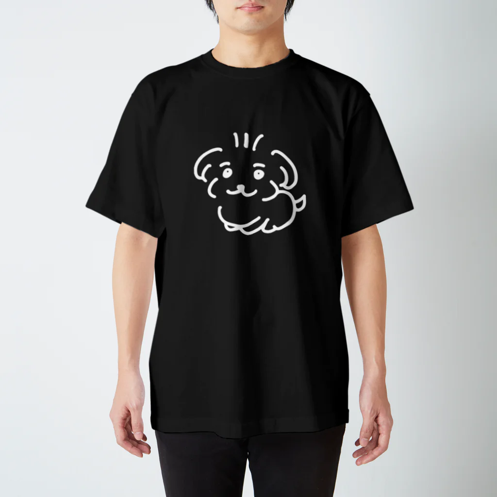 へなちょこドッグ公式ショップのおすわりドッグ(白線) Regular Fit T-Shirt
