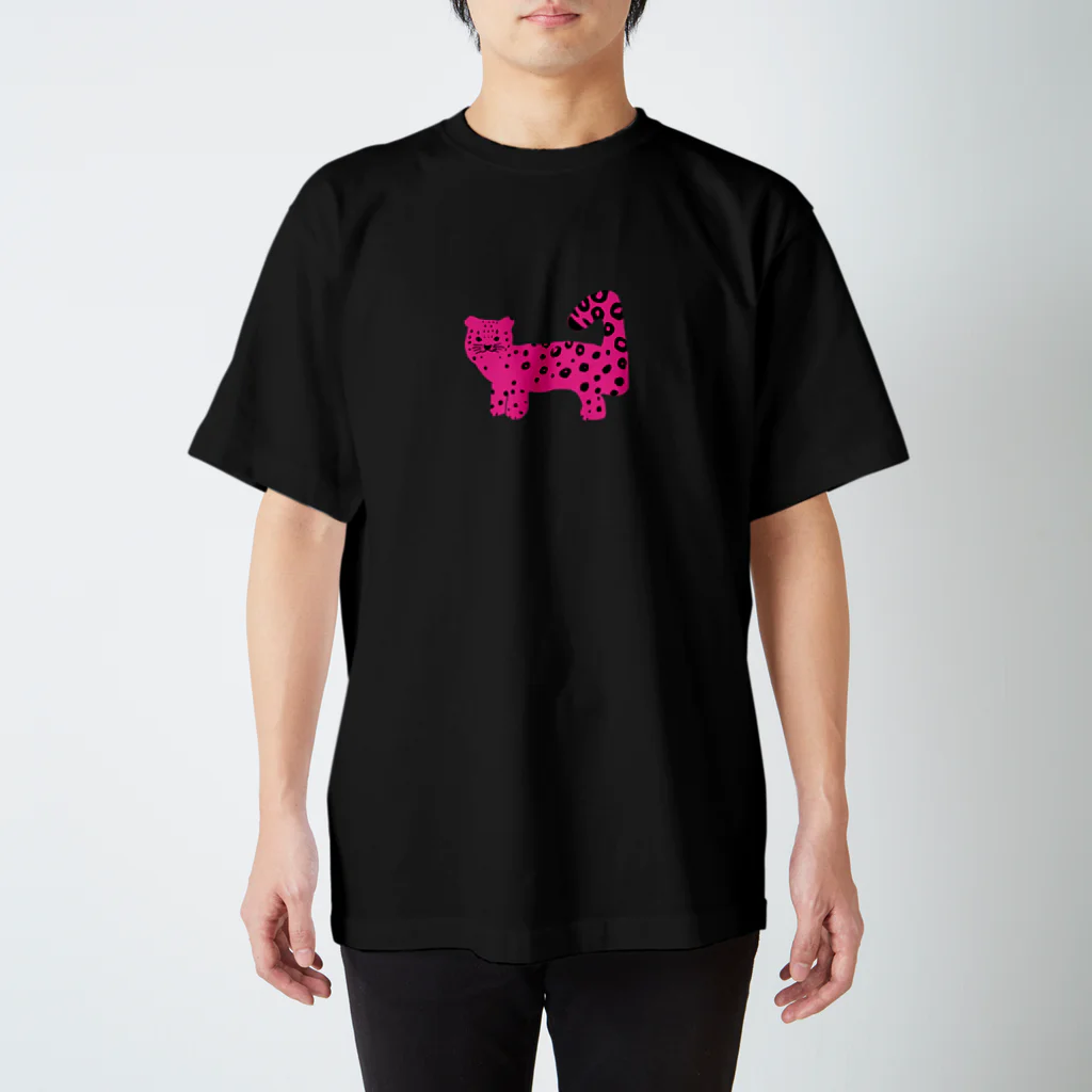 ユキヒョウのお店のユキヒョウピンクバージョン スタンダードTシャツ