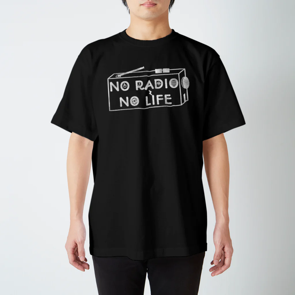 ぺんぎん24のNO RADIO NO LIFE(ホワイト) スタンダードTシャツ