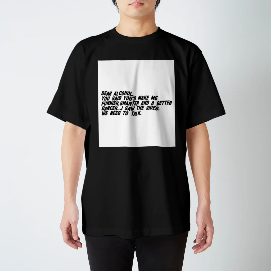 Les Ailes Confiserie SUZURI支店のDear   alcohol Regular Fit T-Shirt