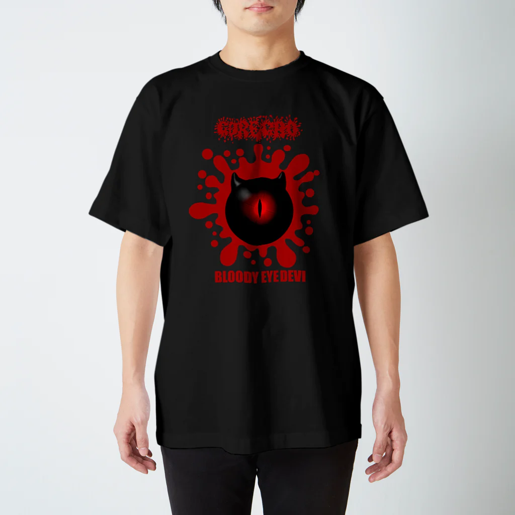 GOREGRO(ゴアグロ)のブラッディアイデビTシャツ/黒 スタンダードTシャツ