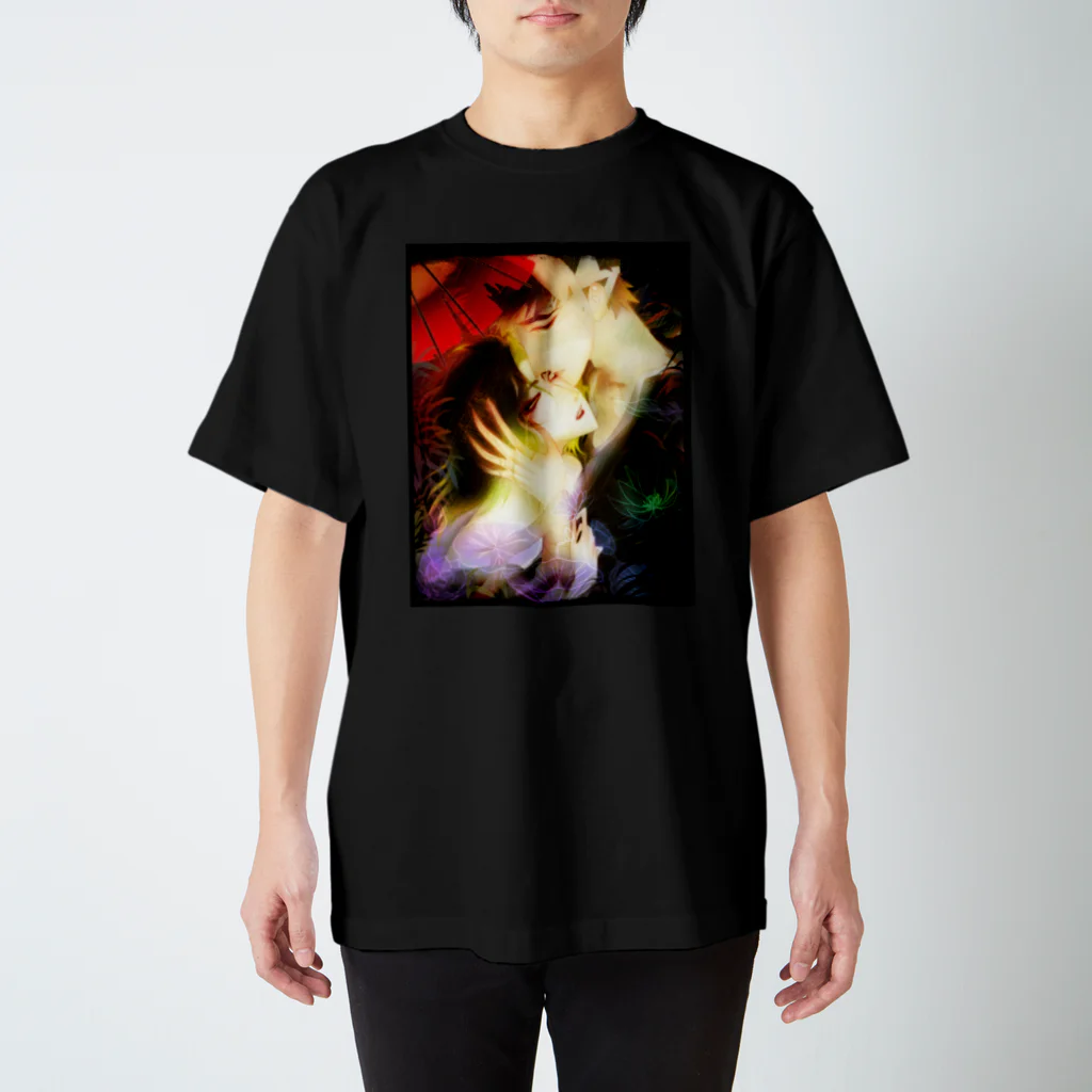 白無垢の人の✿紅色の四葩✿ スタンダードTシャツ