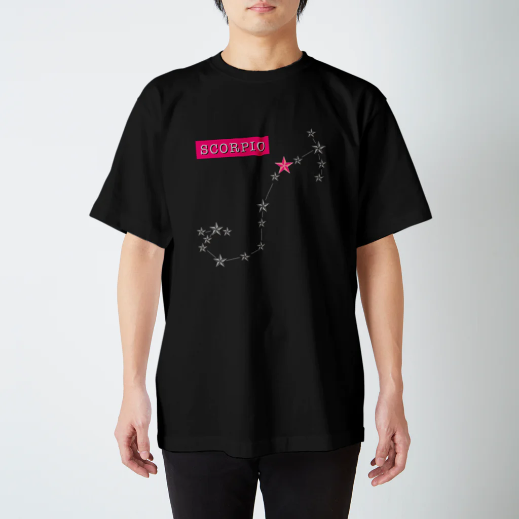 tomokomiyagamiのスタースタッズ星座　蠍座 スタンダードTシャツ