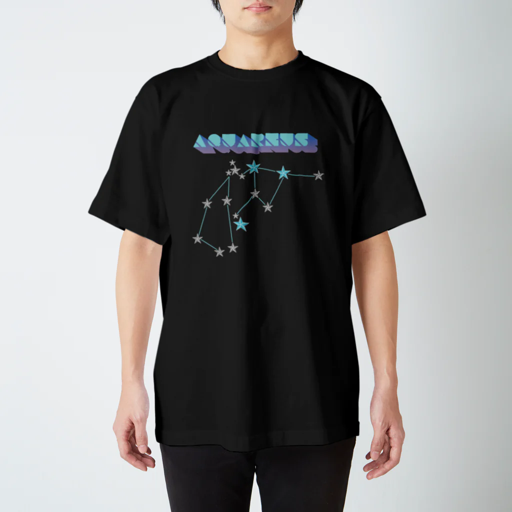 tomokomiyagamiのスタースタッズ星座　水瓶座 スタンダードTシャツ