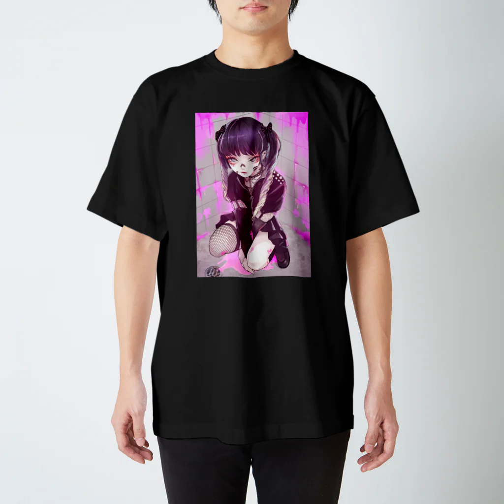 二猫/NIMOO -SHOPの地雷女子 スタンダードTシャツ