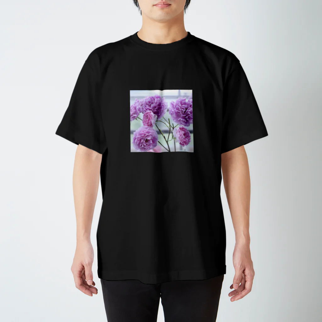 虚空の蔵雑貨店の紫のバラ・スクエア Regular Fit T-Shirt