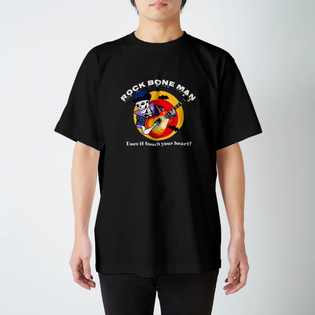 BB Leathers and Design'sのRock Bone Man black & red ver. Regular Fit T-Shirt