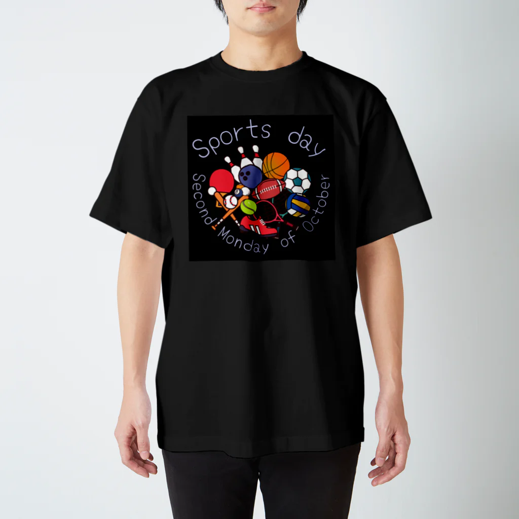 今日は何の日？のスポーツの日　10月の第2週月曜日  スタンダードTシャツ