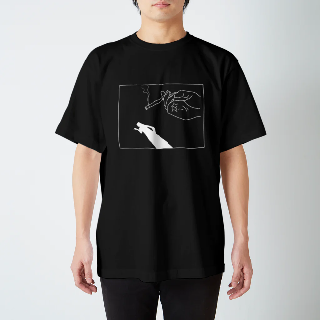 東京'Candleの"影"Shadow(White Line) Regular Fit T-Shirt