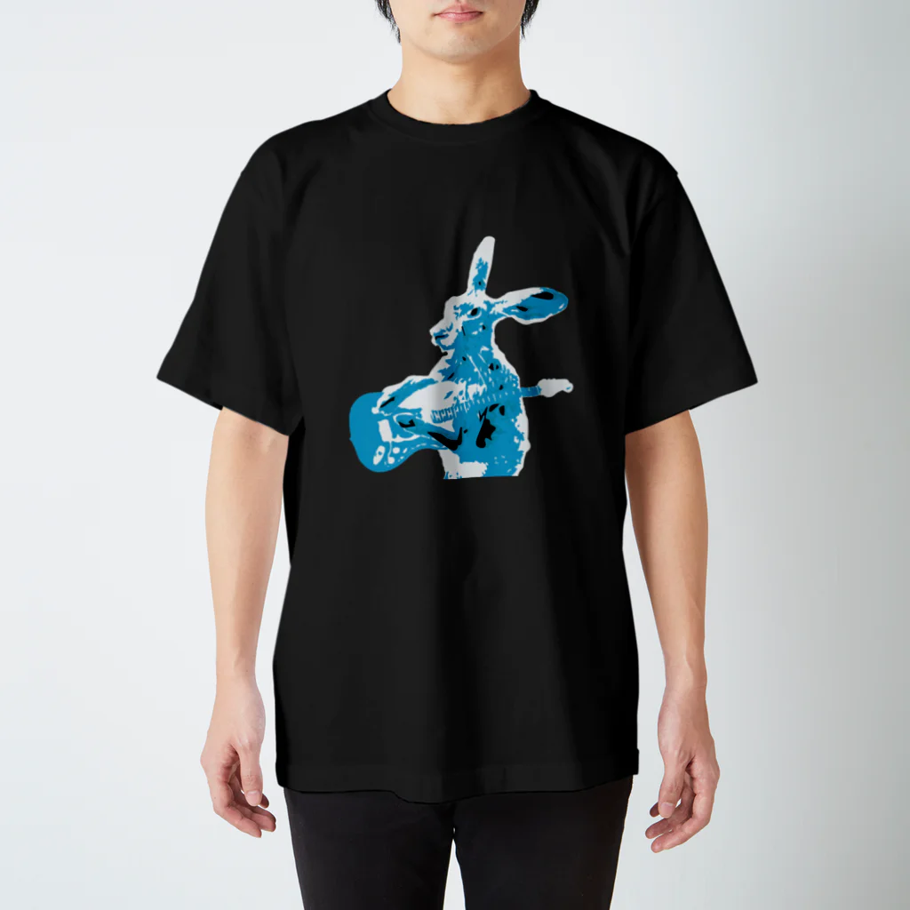 AngelRabbitsのジャックウサギのギター スタンダードTシャツ