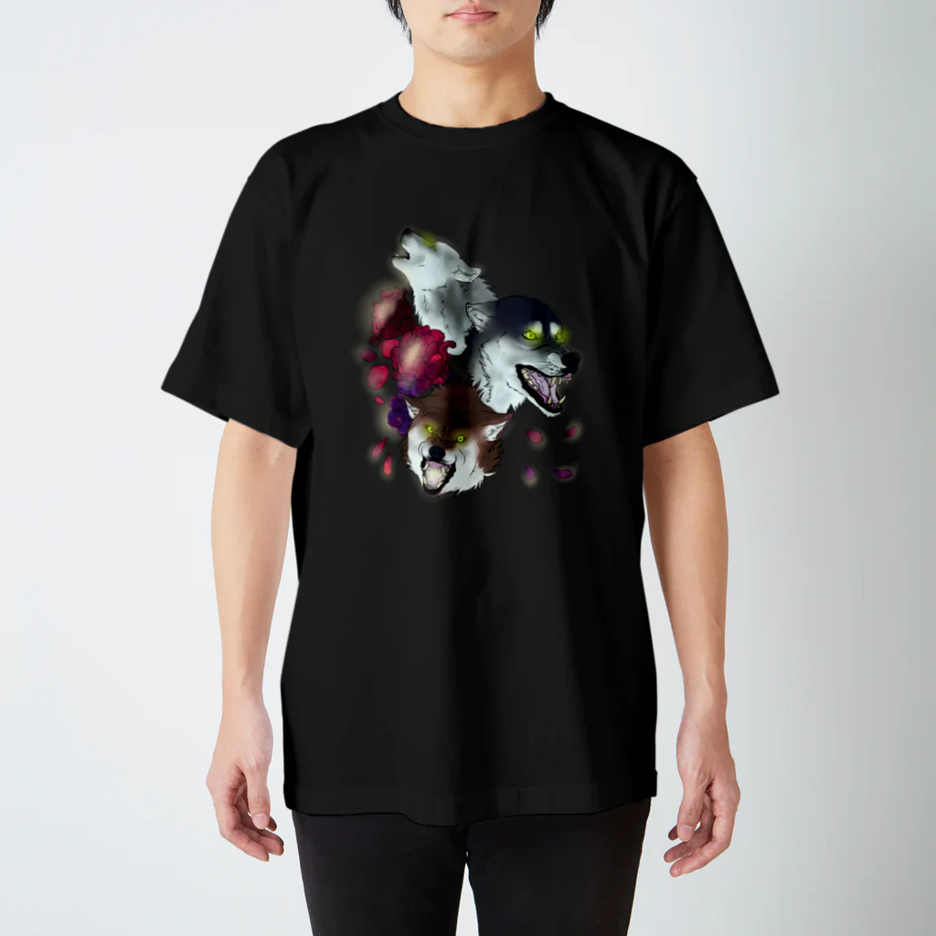 はやゆーのmoon flower wolves 티셔츠