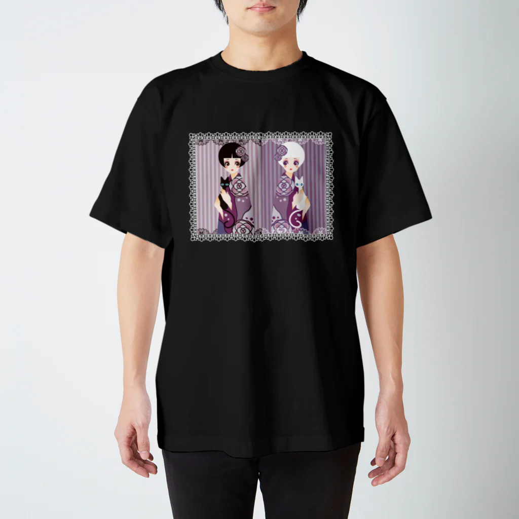 アトリエ縁 -yukari-のtwins_和モダン　白レース スタンダードTシャツ