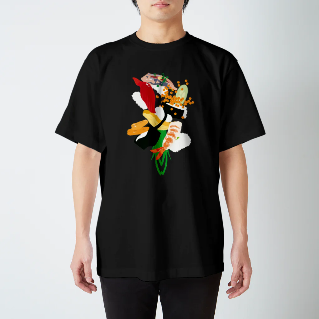 日下田のフォーリング寿司(濃色用) スタンダードTシャツ