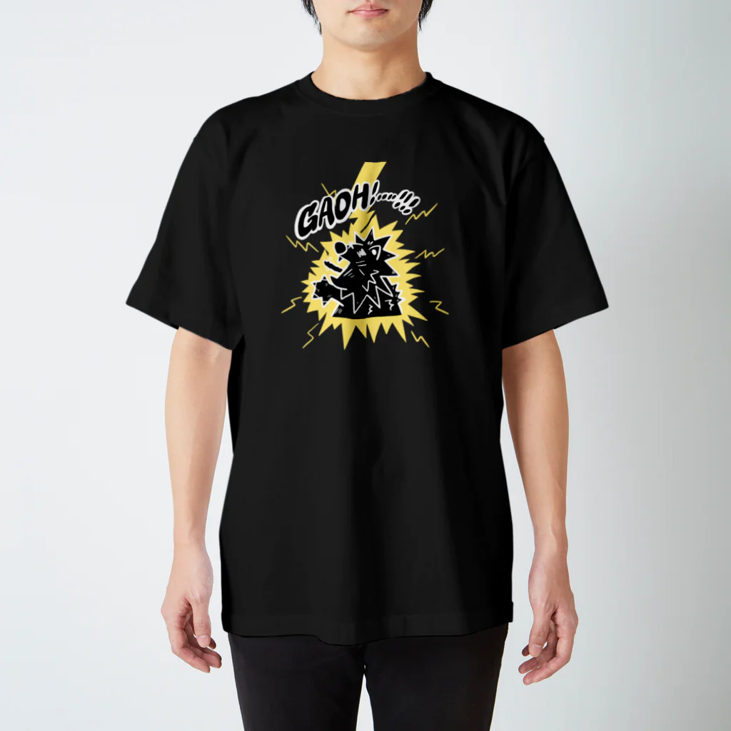 HI-IZURUの前ガオーTシャツ（ブラック専用） Regular Fit T-Shirt