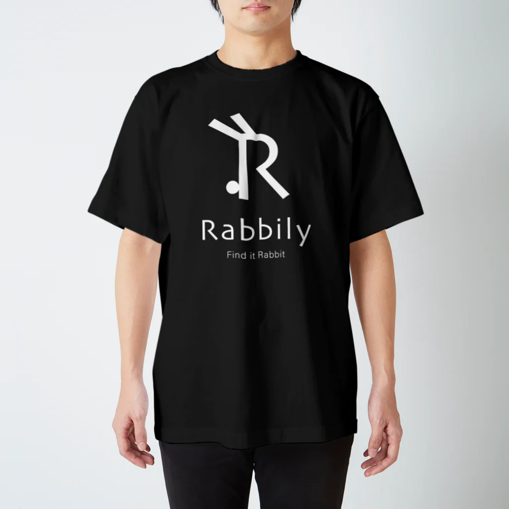 mukomaruのRabbily Rogo+ Shiro スタンダードTシャツ