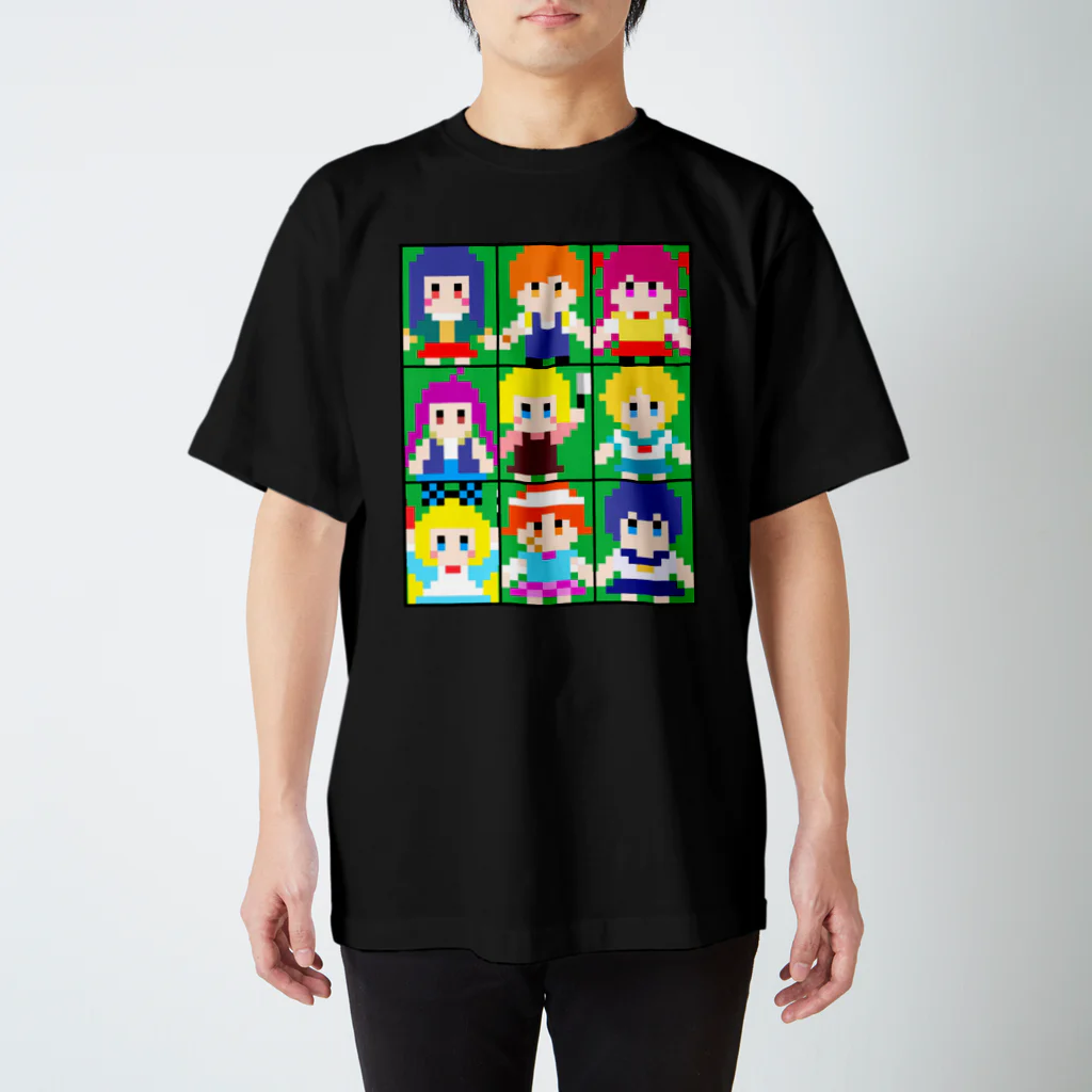 ムッツリおっち ゲーム実況のムッツリおっち ドット絵 スタンダードTシャツ