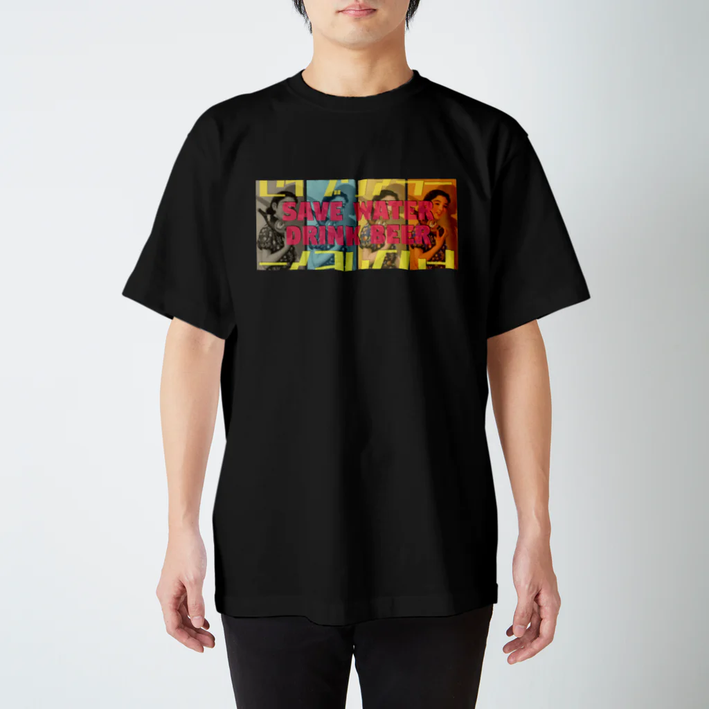 オオカミショップの『節水しよう、ビールを飲もう』 Regular Fit T-Shirt