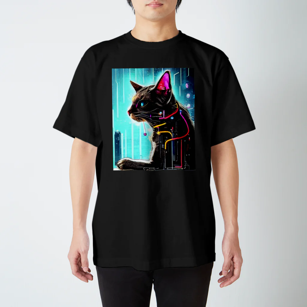 HTNSCMRSAS（shiroen）のCYBER CAT スタンダードTシャツ