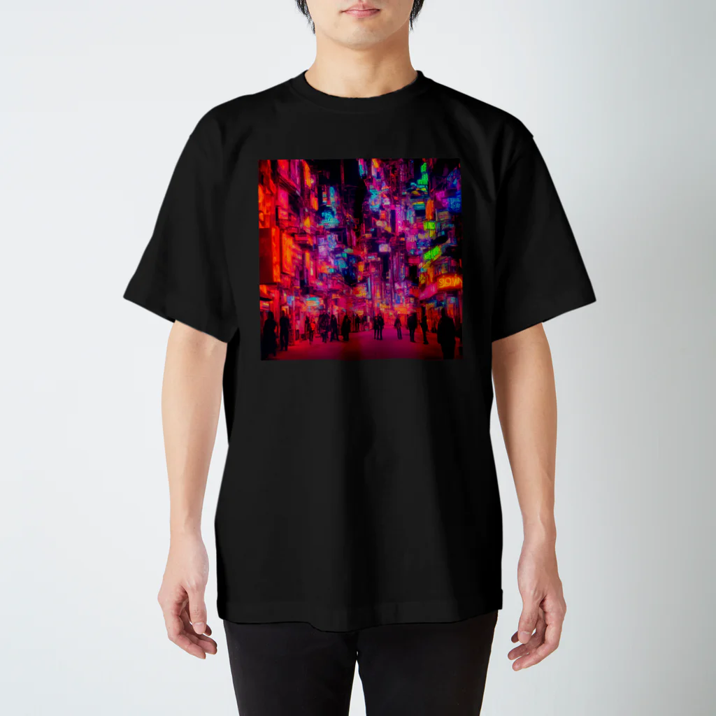 TakashiSのNeon Night City スタンダードTシャツ