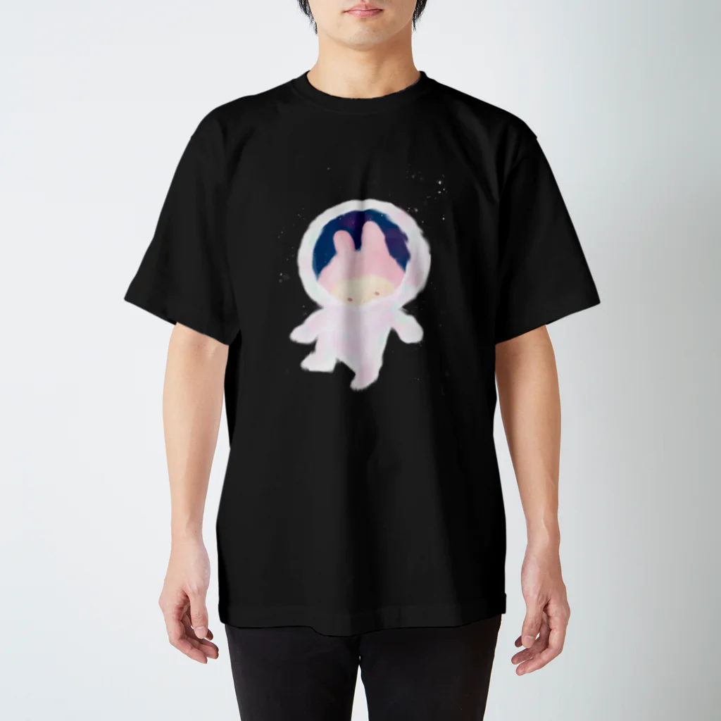 つきよ みの宇宙に行くうさぎちゃん スタンダードTシャツ