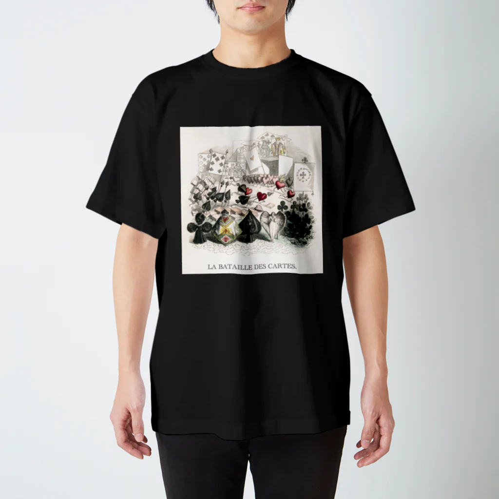 GuignolのJ・J・グランヴィル「もう一つの世界-カードの戦い-」 スタンダードTシャツ